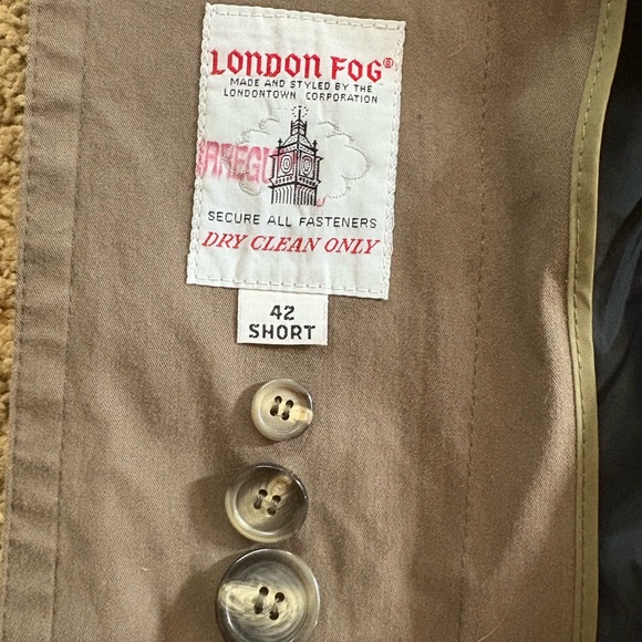 London Fog Charcoal Trench Coat - Picture 3 of 9